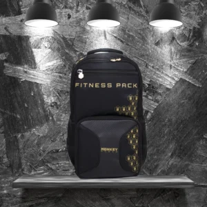 Monkey Power Fitness Pack Black Gold Backpack