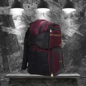 Monkey Power Fitness Backpack Pack Gold Wine